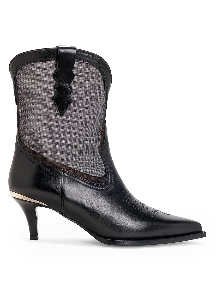 Women's Rylie 60MM Leather & Mesh Boots - Nero - Size 12
