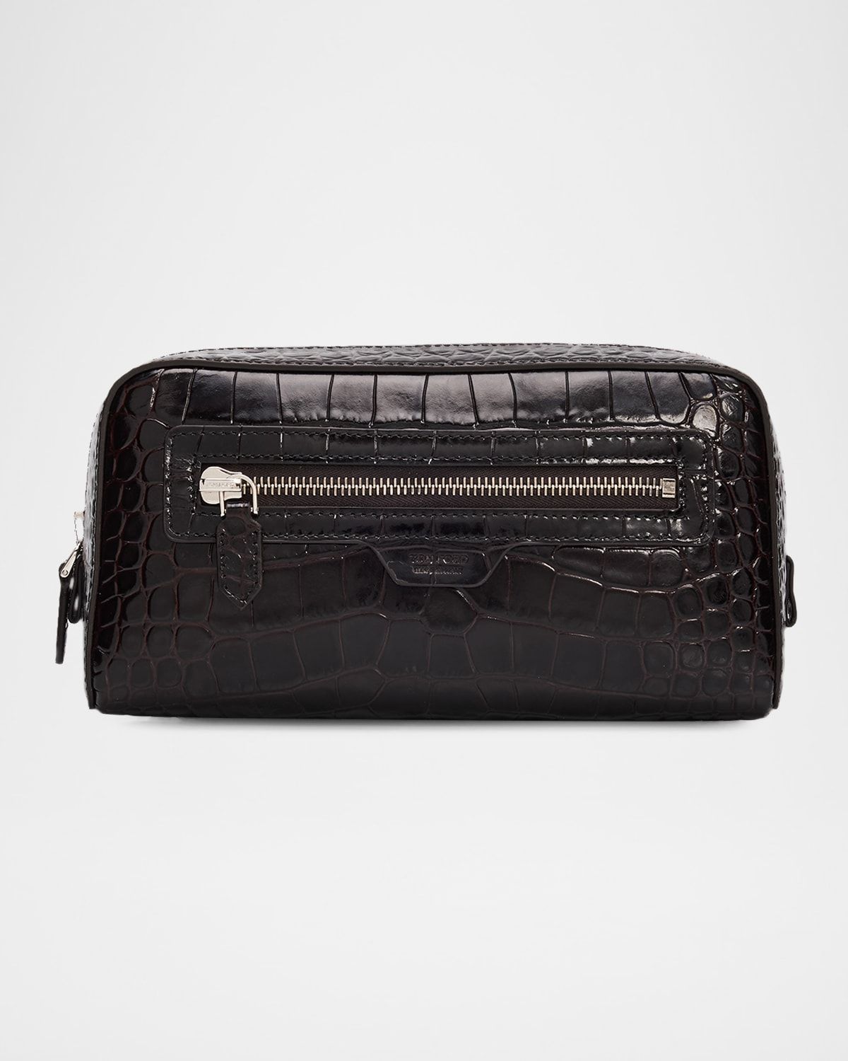 Men & apos;s Croc-Embossed Leather Wash Bag