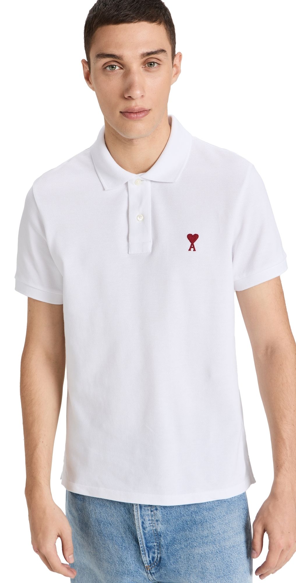 AMI AMI De Coeur Polo Shirt White XS
