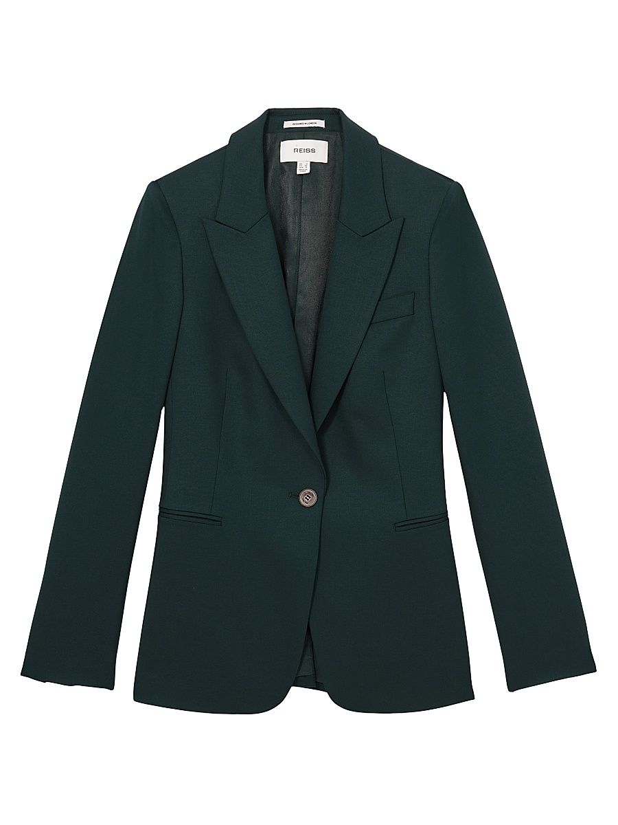 Women's Jade One-Button Blazer - Green - Size 8