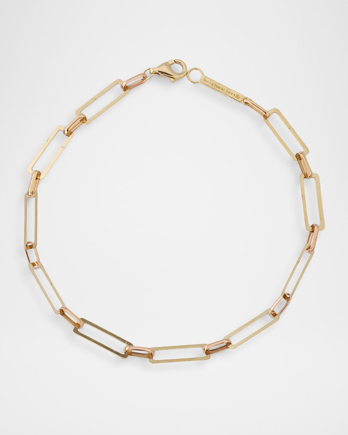 14K Yellow Gold Paperclip Chain Bracelet