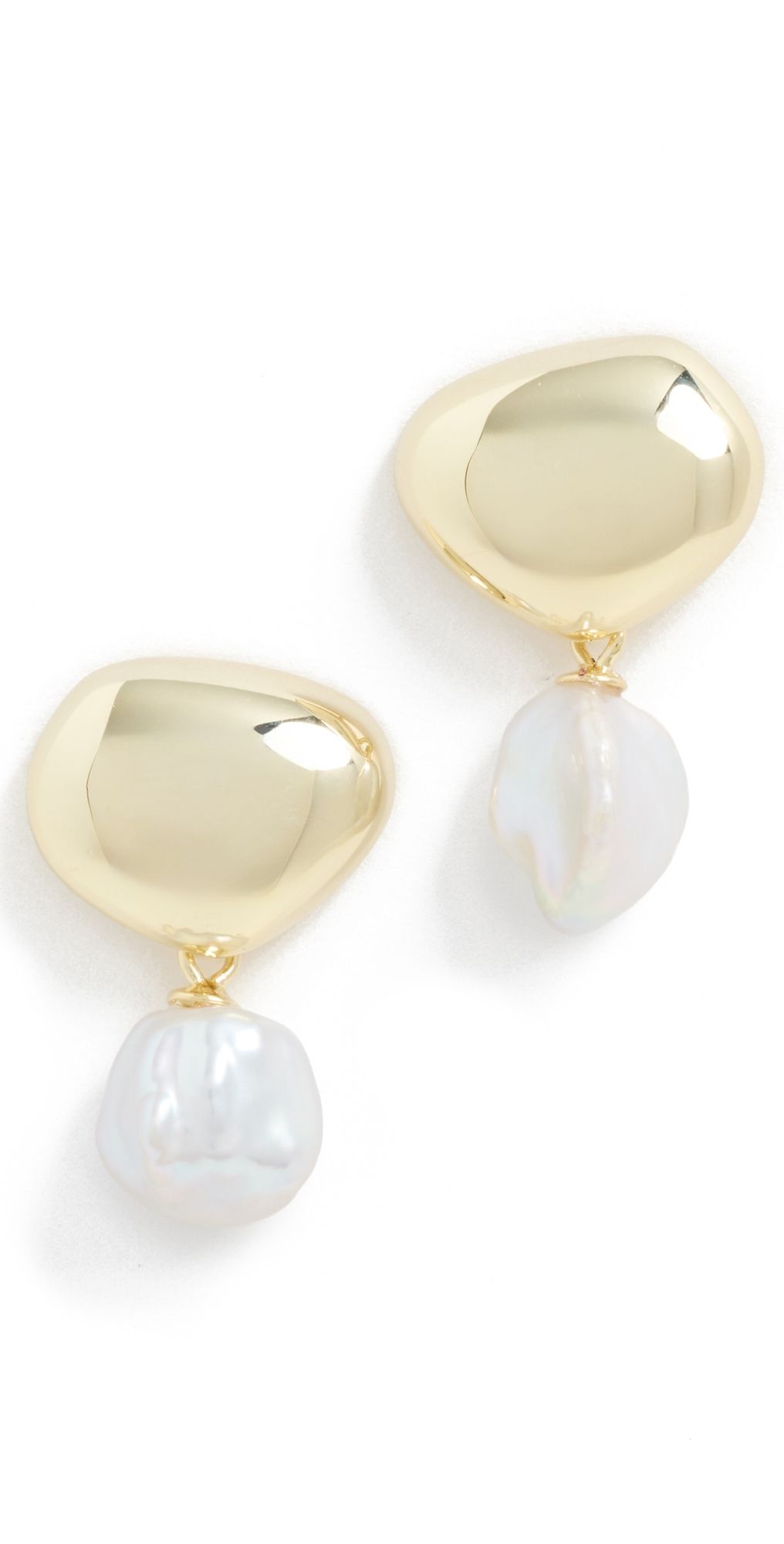 SHASHI Serena Pearl Drop Earrings Gold/Pearl One Size