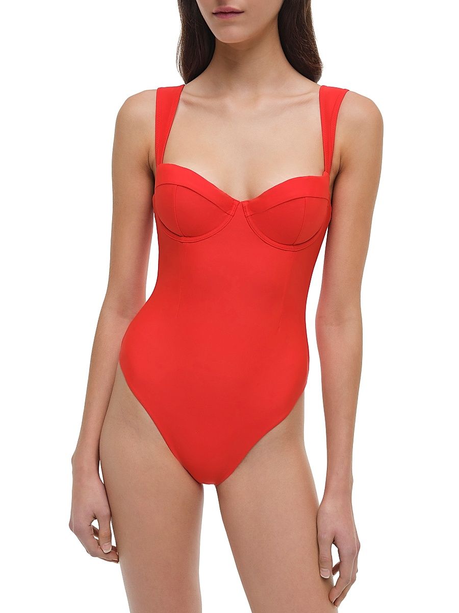 Women's Kyle One-Piece Swimsuit - Fiery Red - Size Medium