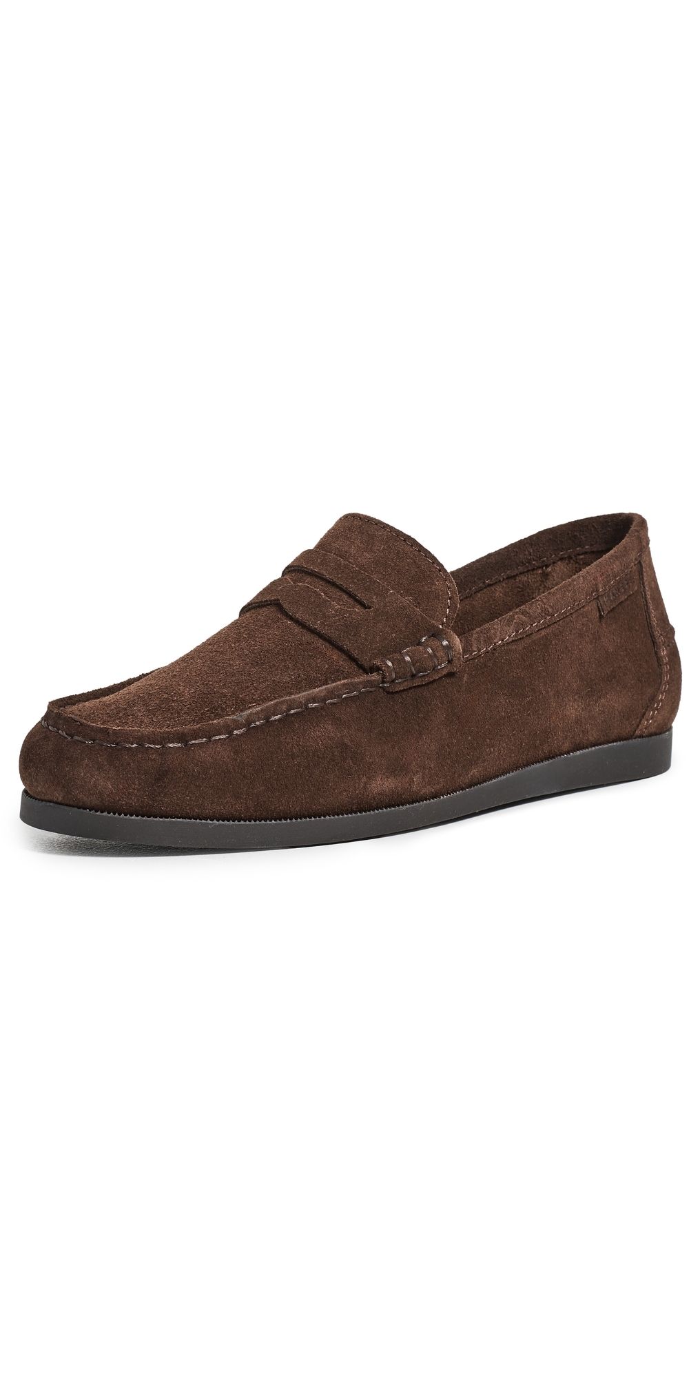 Manebi Penny Loafers Suede Cocoa 46