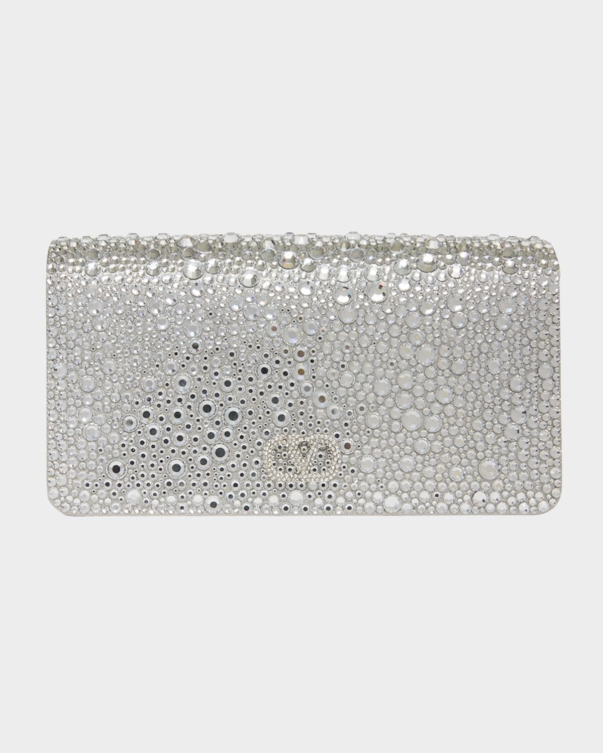 Crystal VLogo Clutch Bag