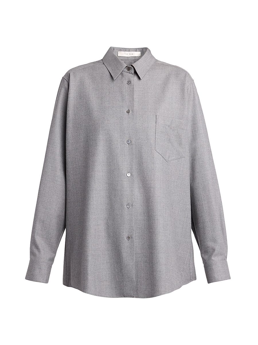 Women's Pino Wool Shirt - Grey - Size 8