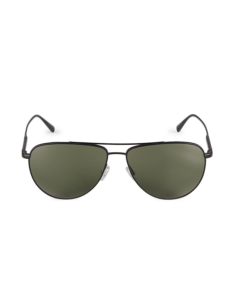 Men's Disoriano 58mm Aviator Sunglasses - Matte Black