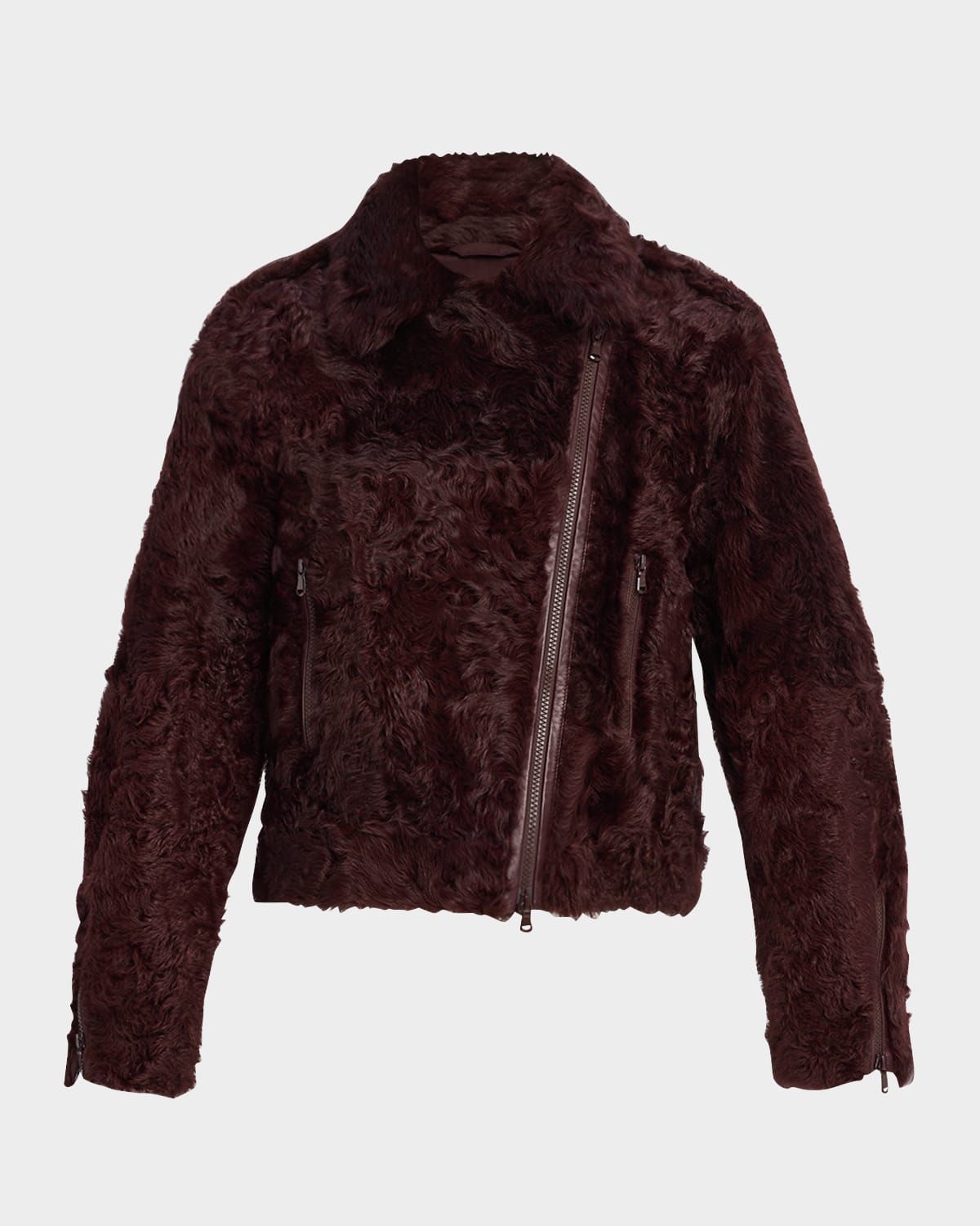 Capretta Sheep Shearling Moto Jacket