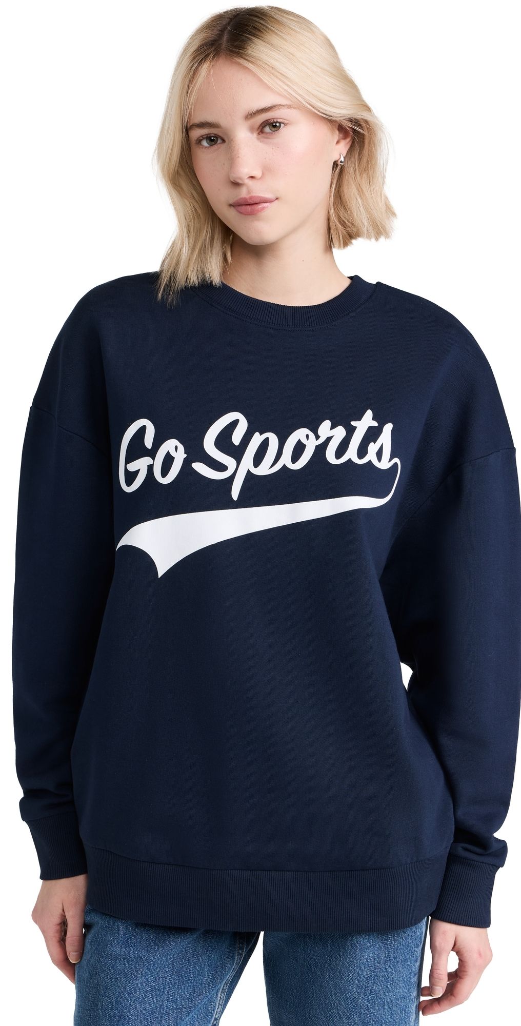 Favorite Daughter Go Sports Sweatshirt Navy M