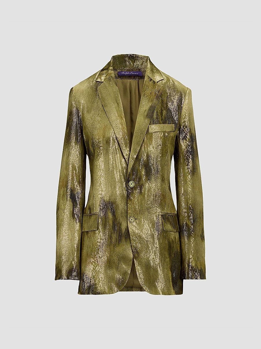Women's Marcy Metallic Jacquard Blazer - Cypress Multi - Size 0