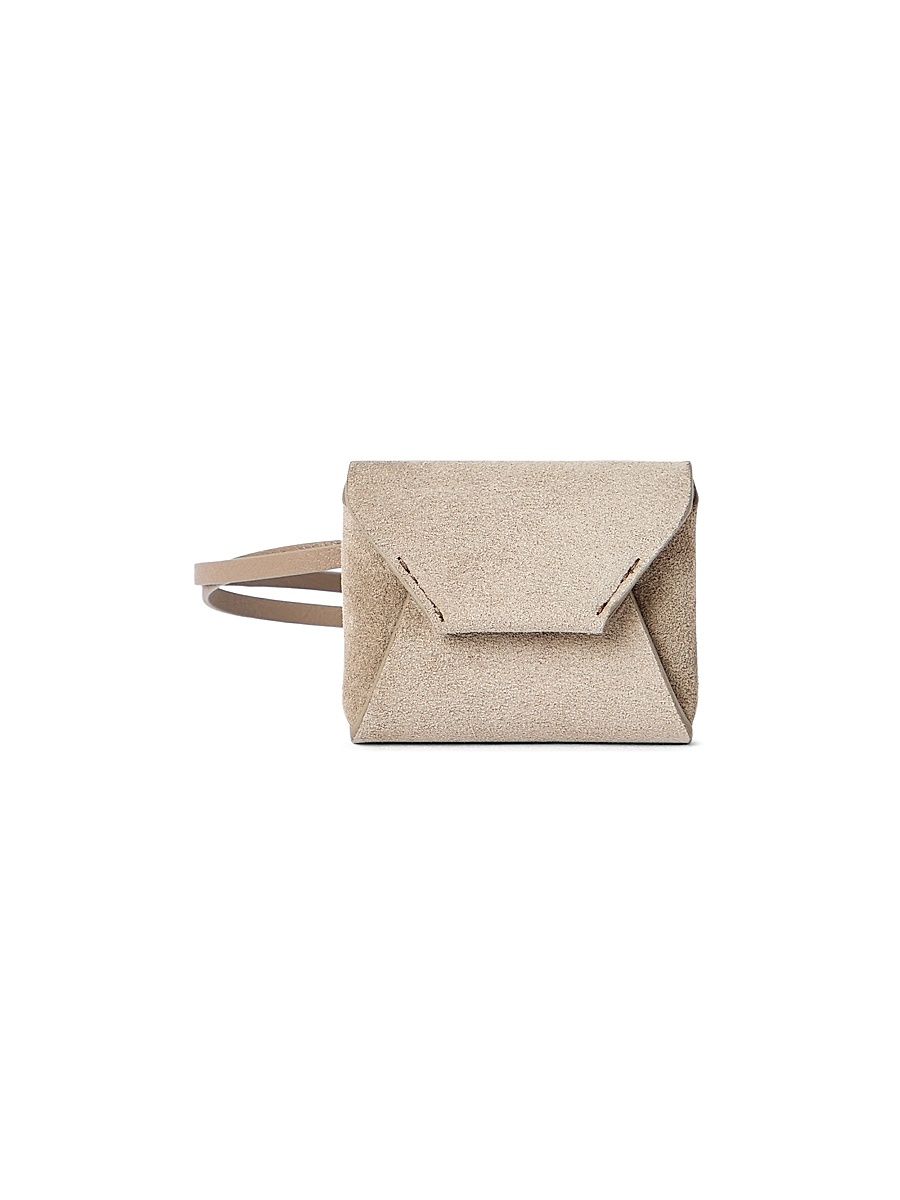 Women's Suede Bag Charm - Beige