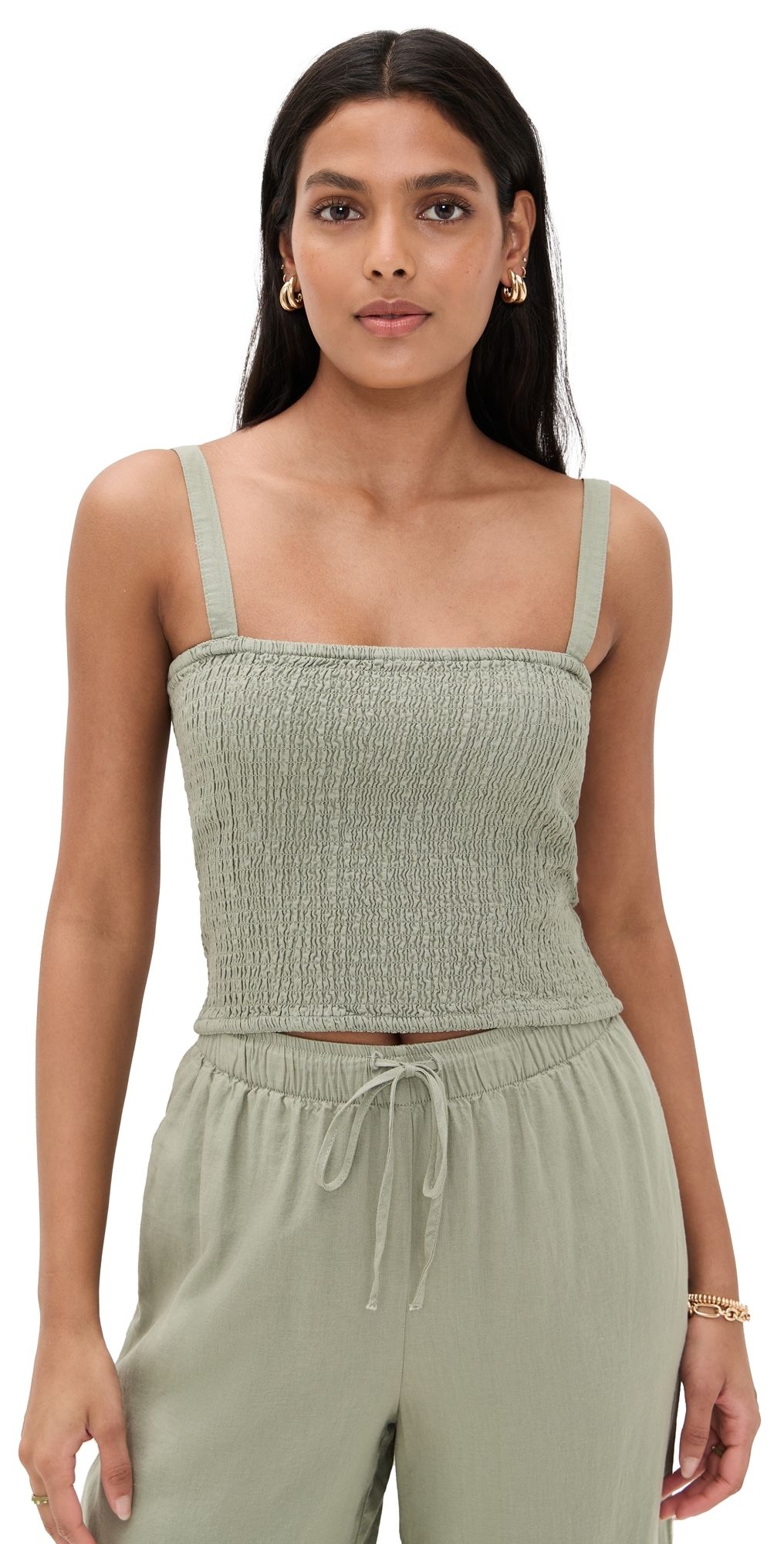 Z Supply Amelie Linen Tank Avocado L