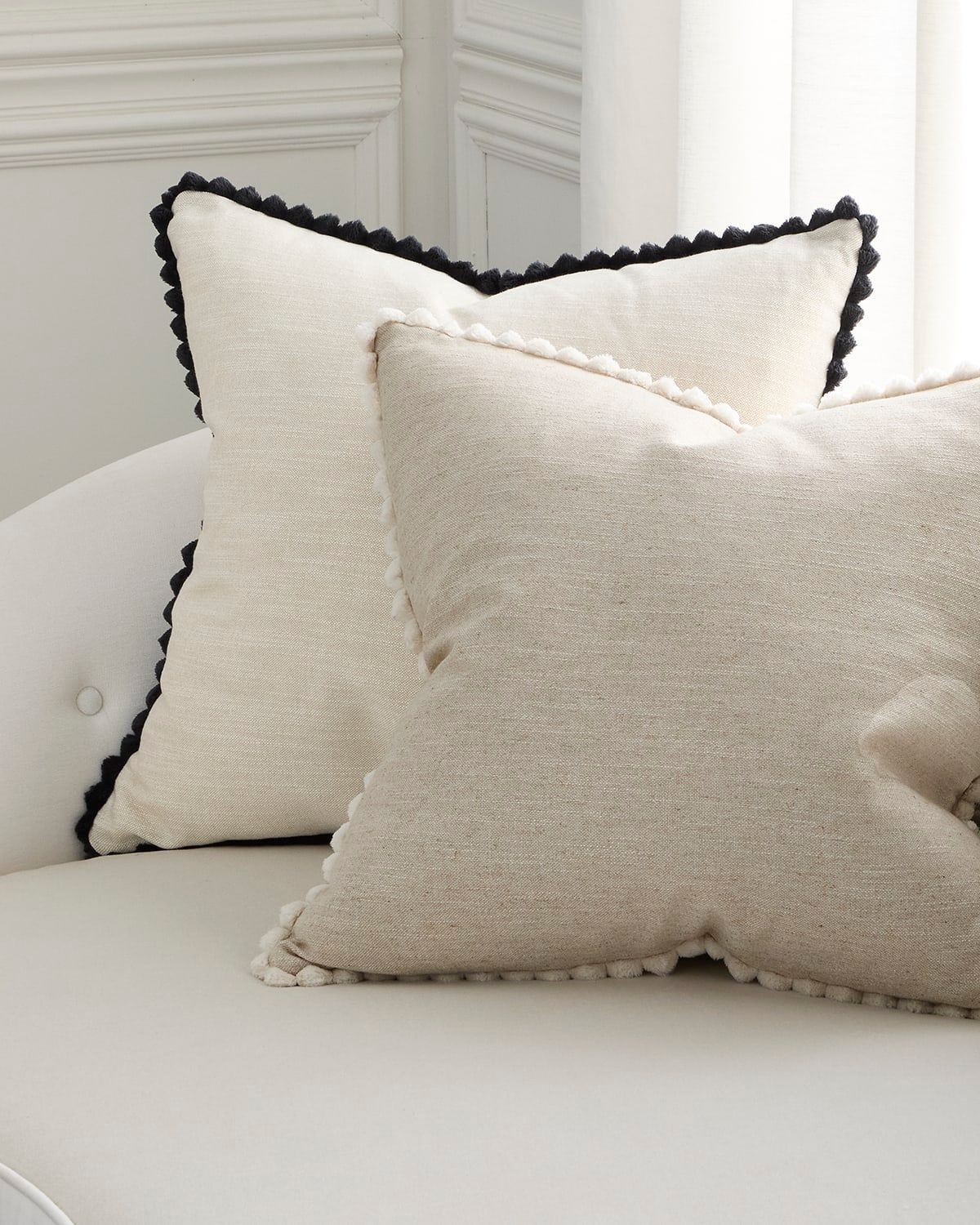 Pom Chic Decorative Pillow, 24" Square