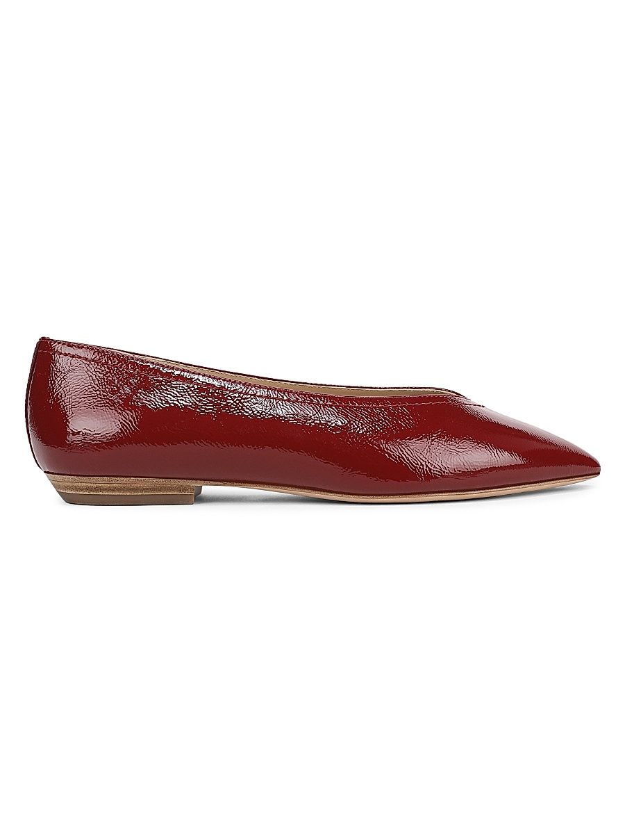 Women's Bancroft Patent Leather Ballet Flats - Oxblood Red - Size 12