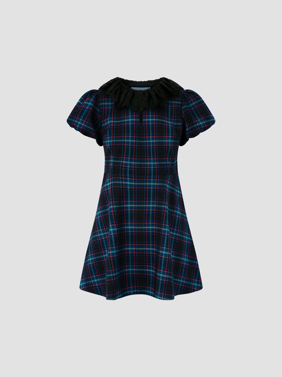 Hill House Home Women's The Antoinette Dress - Jewel Tartan - Size XL