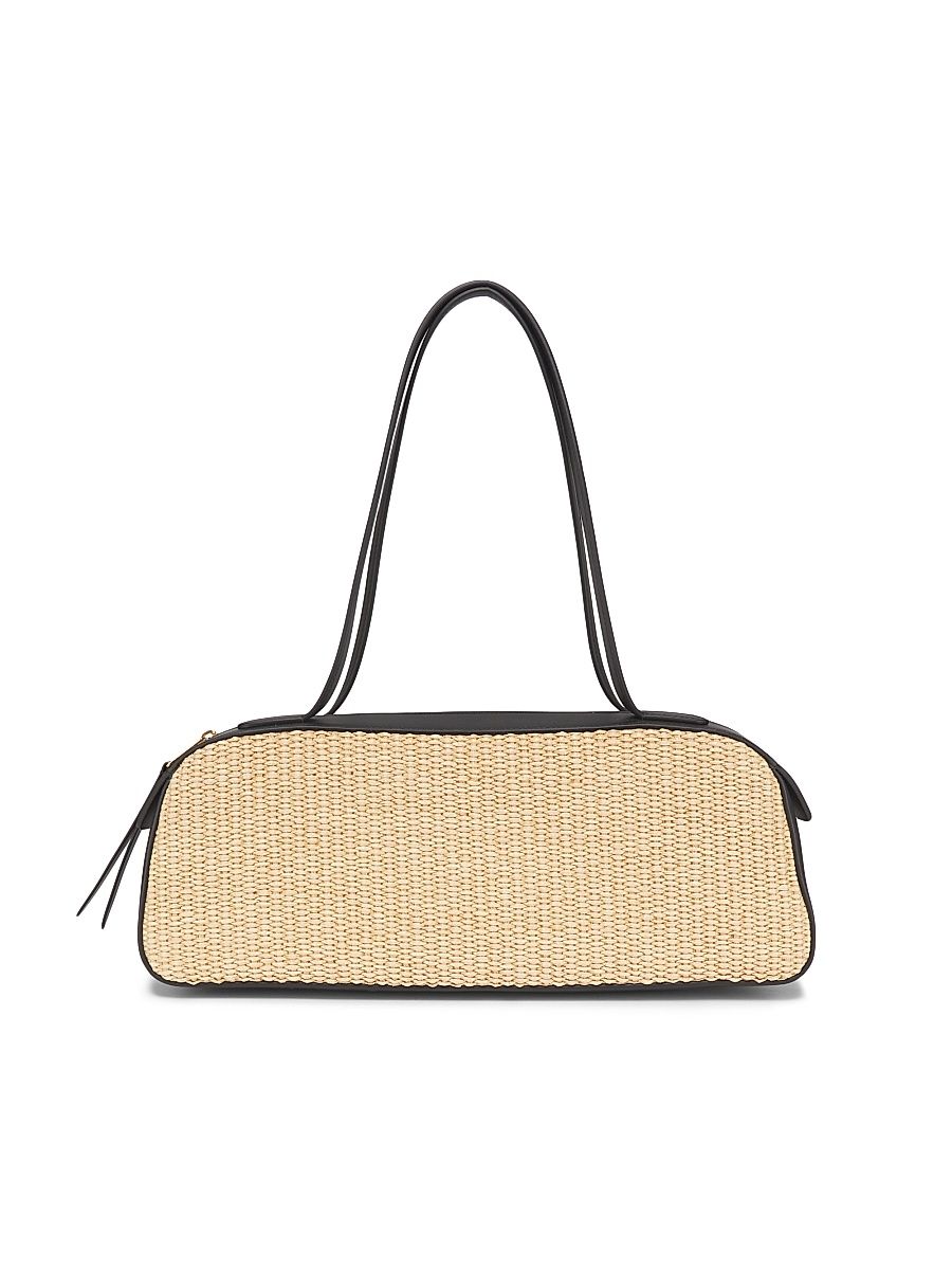 Women's Simona Woven Shoulder Bag - Black Natural
