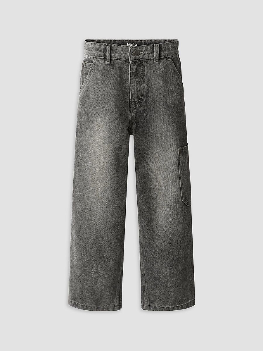 Little Boy's & Boy's Archer Wide-Leg Jeans - Washed Black - Size 6