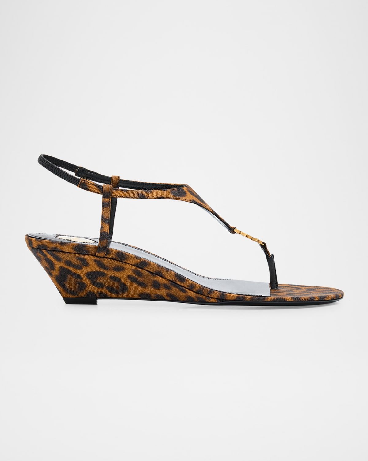 Cassandra Leopard YSL Wedge Sandals