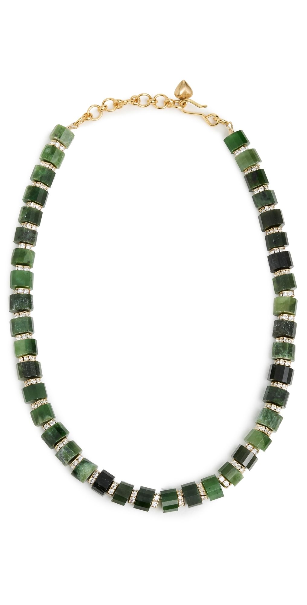 Brinker + Eliza Glimmer Necklace Canadian Green Jade One Size