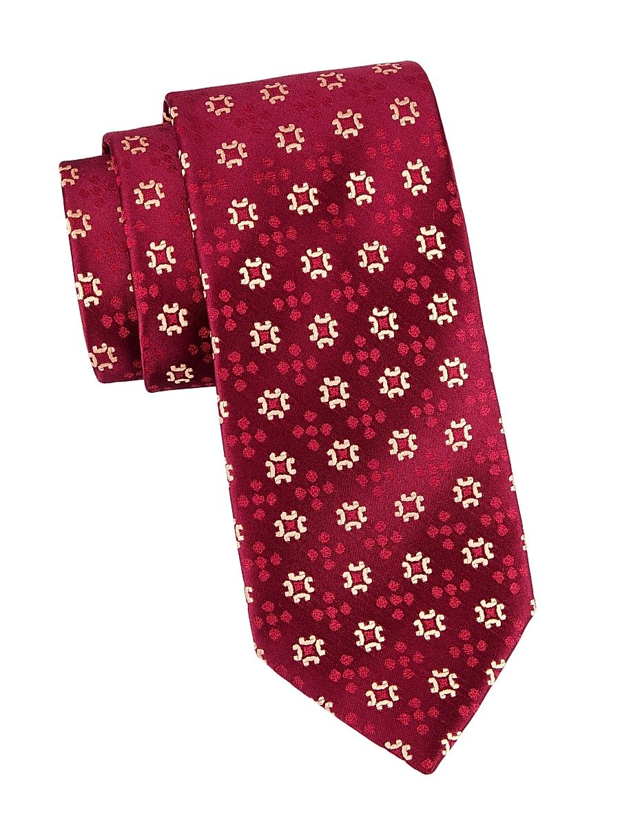 Men's Medallion Silk Tie - Reg Gold
