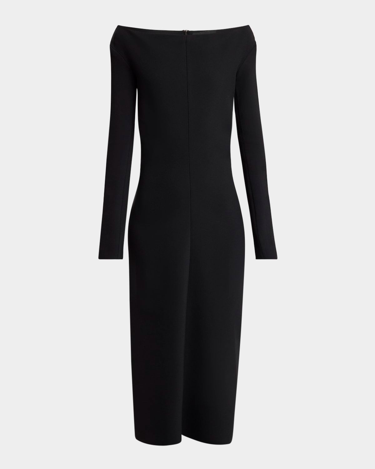 Yara Boat-Neck Bi-Stretch Suiting Dress