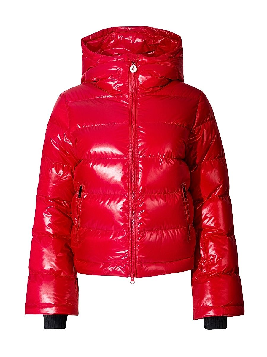 Women's Polar Flare Houndstooth Ski Jacket - Red - Size XL
