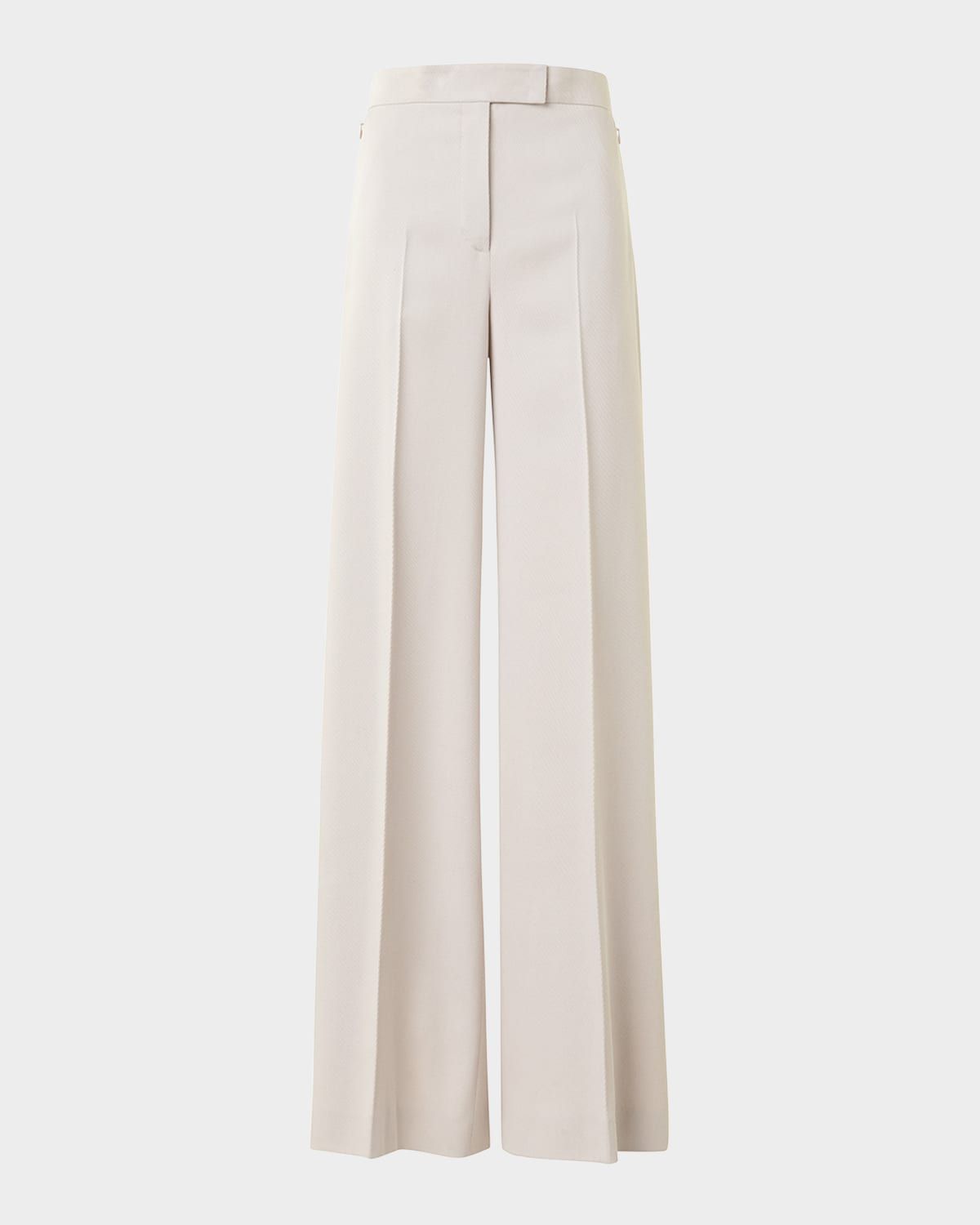 Floretta Twill Wide-Leg Pants