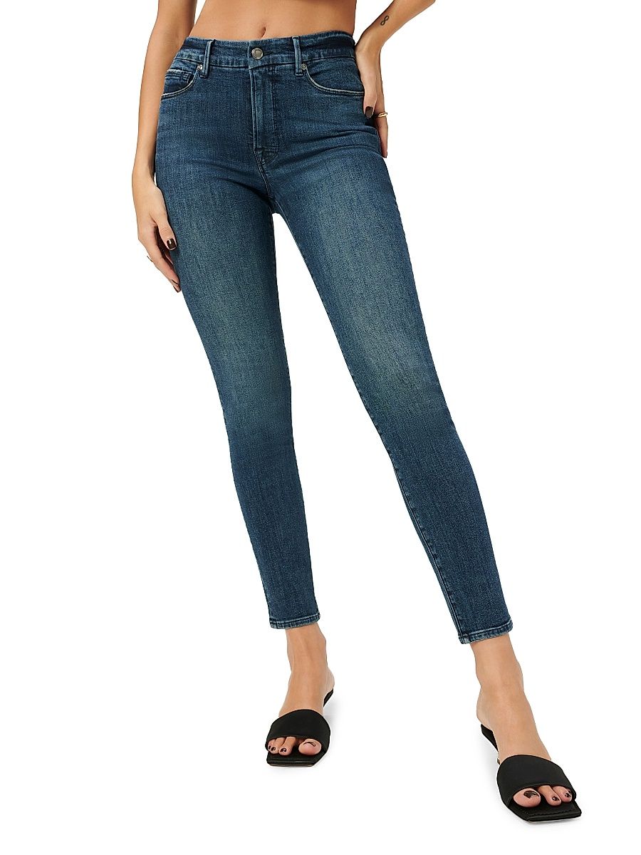 Women's Good Legs Stretch Skinny Crop Jeans - Blue - Size 15