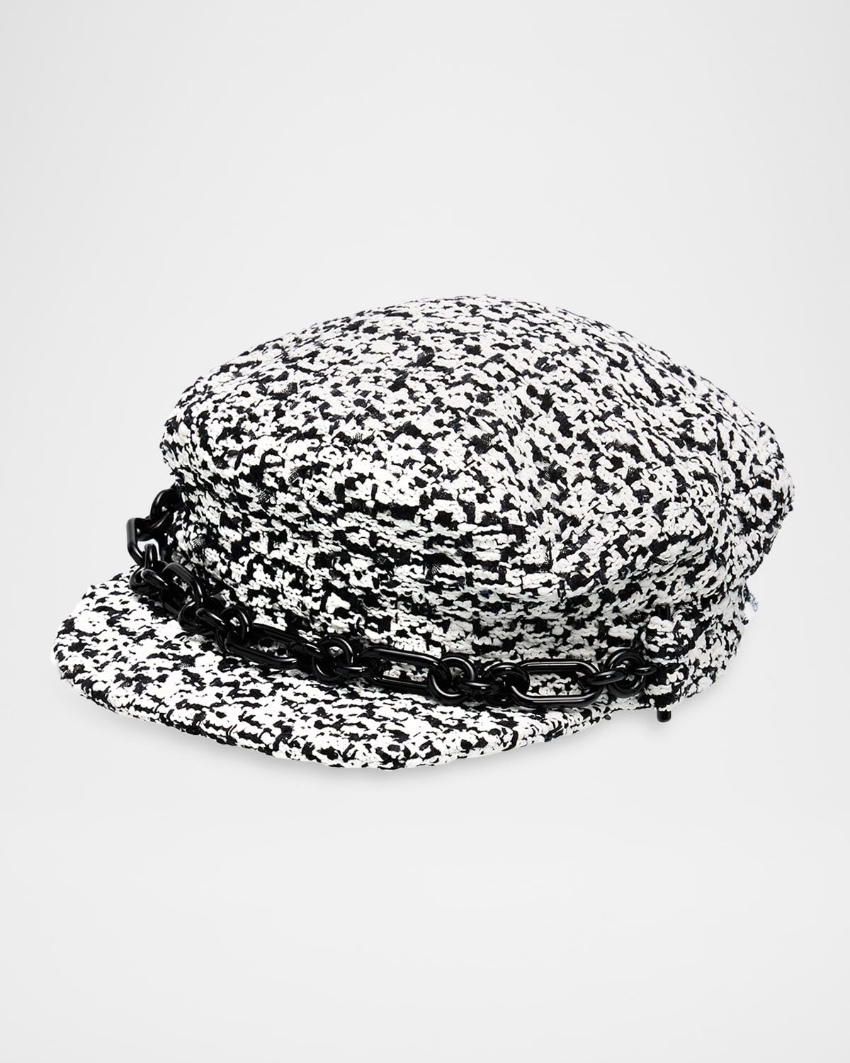 Chain Tweed Newsboy Cap