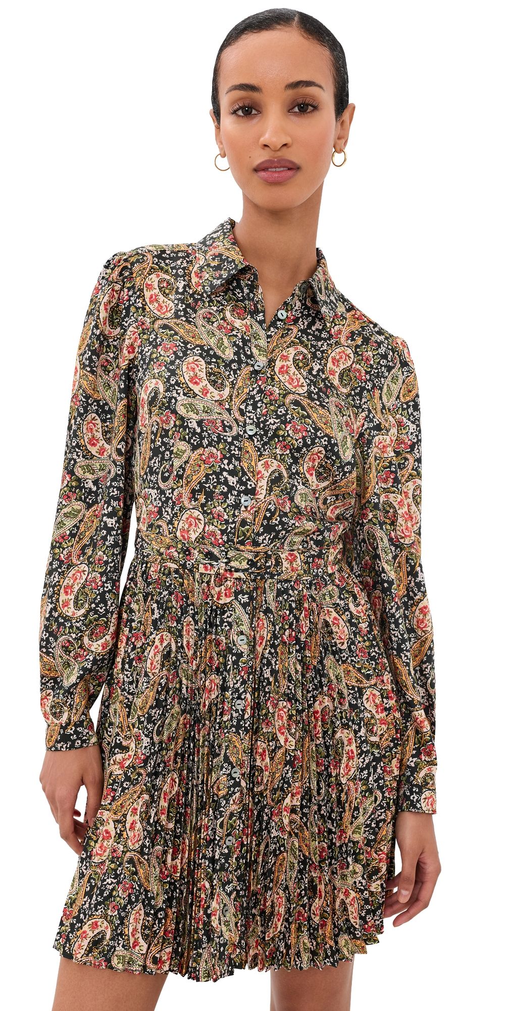 Cinq à Sept Rose Paisley Reynolds Dress Black multi 4