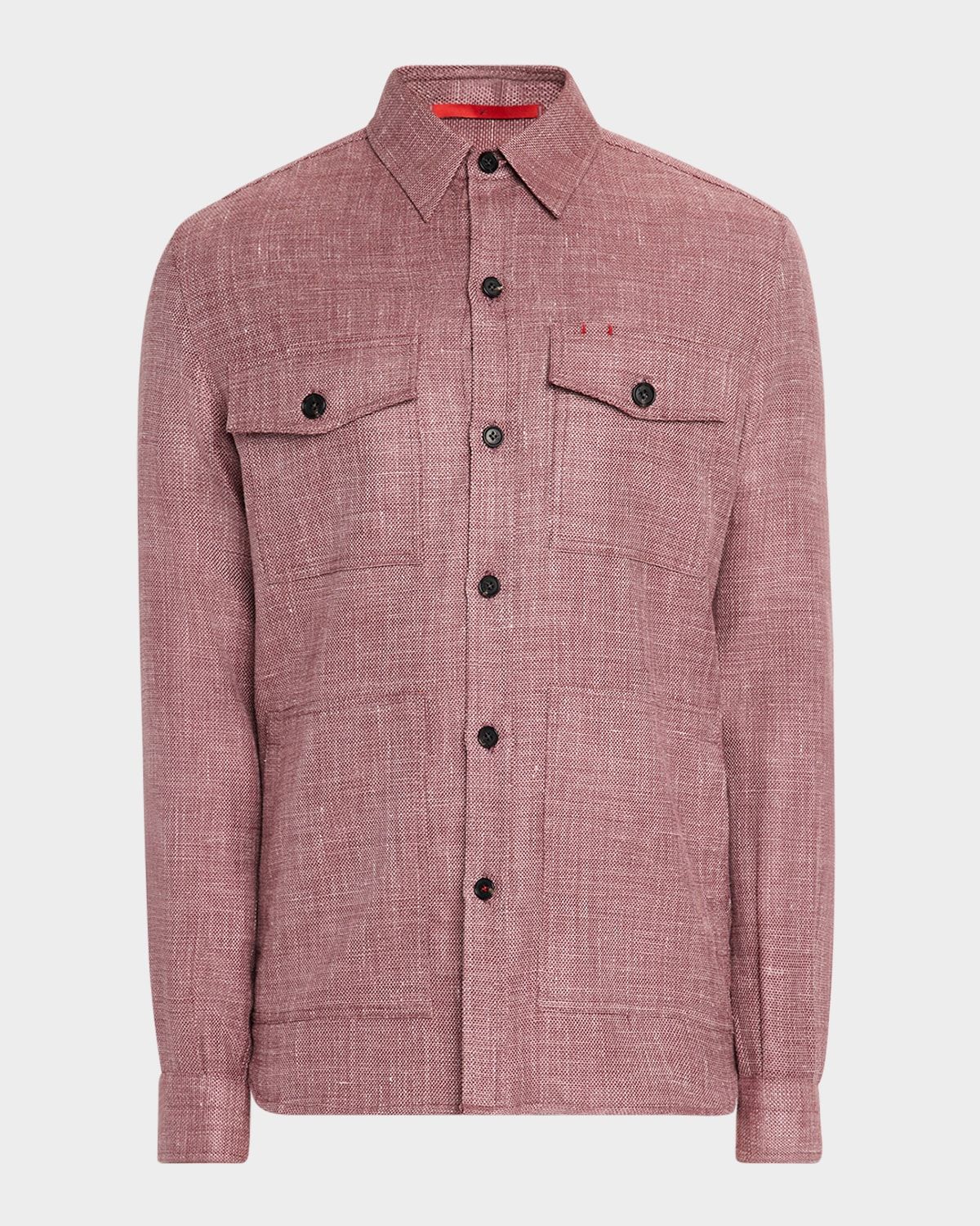 Men & apos;s Melange Textured Overshirt
