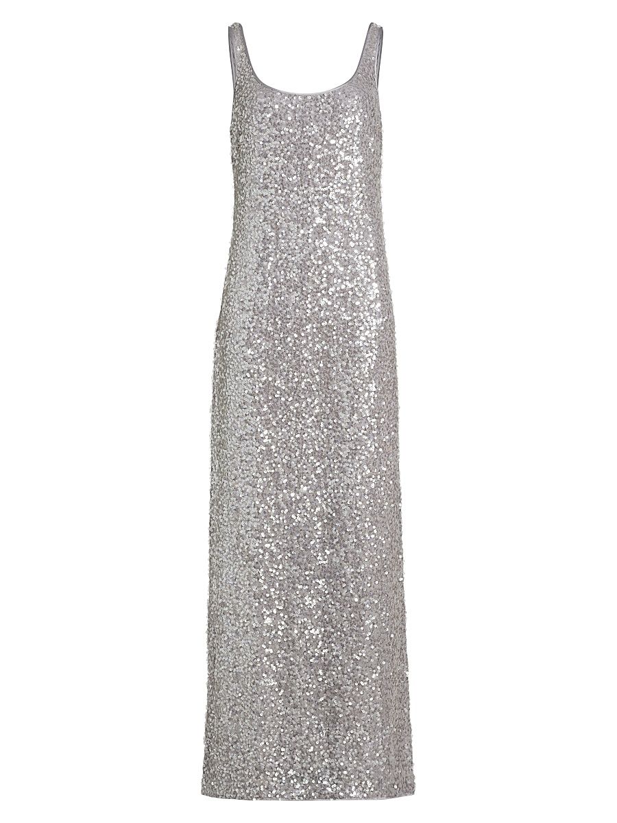 Women's Ishani Sequined Maxi Dress - Grey - Size 8