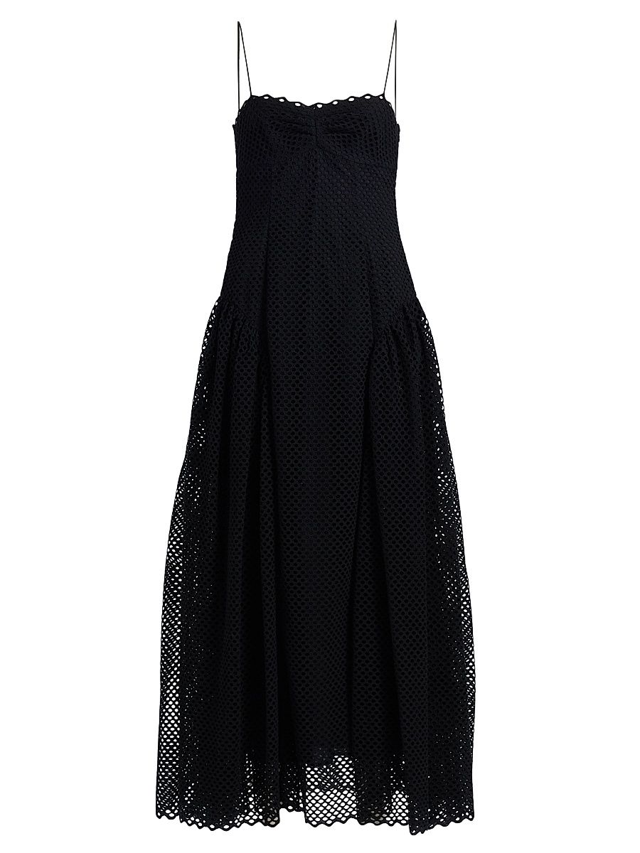 Women's Isotta Cotton Mesh Maxi Dress - Noir - Size 14