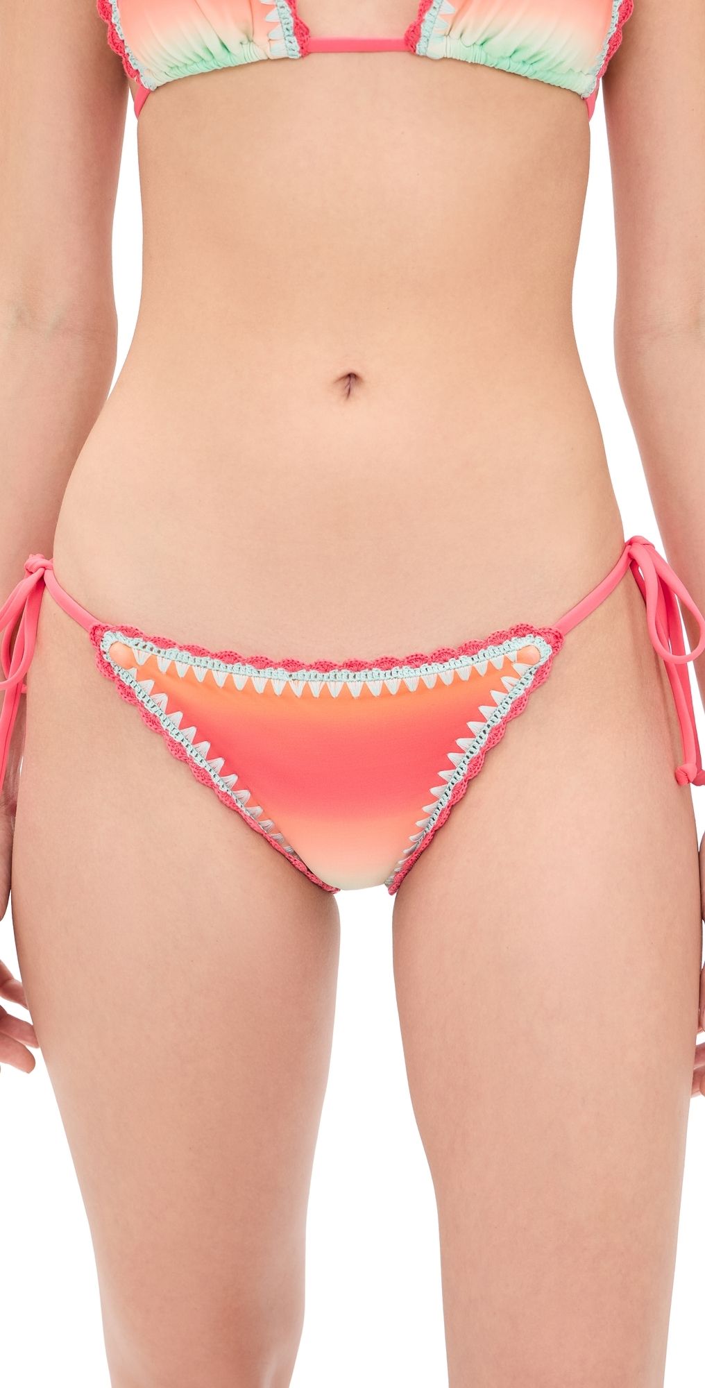 Beach Riot Soleil Bottoms Guava Jelly Crochet M