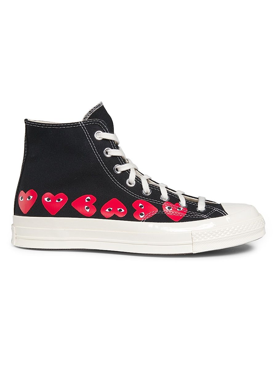 CdG PLAY x Converse Men's Chuck Taylor All Star Multi-Heart High-Top Sneakers - Black - Size 12