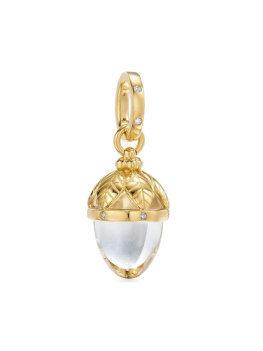Women's Florence86 Arcadia 18K Yellow Gold, Crystal & 0.06 TCW Diamond Small Amulet - Yellow Gold
