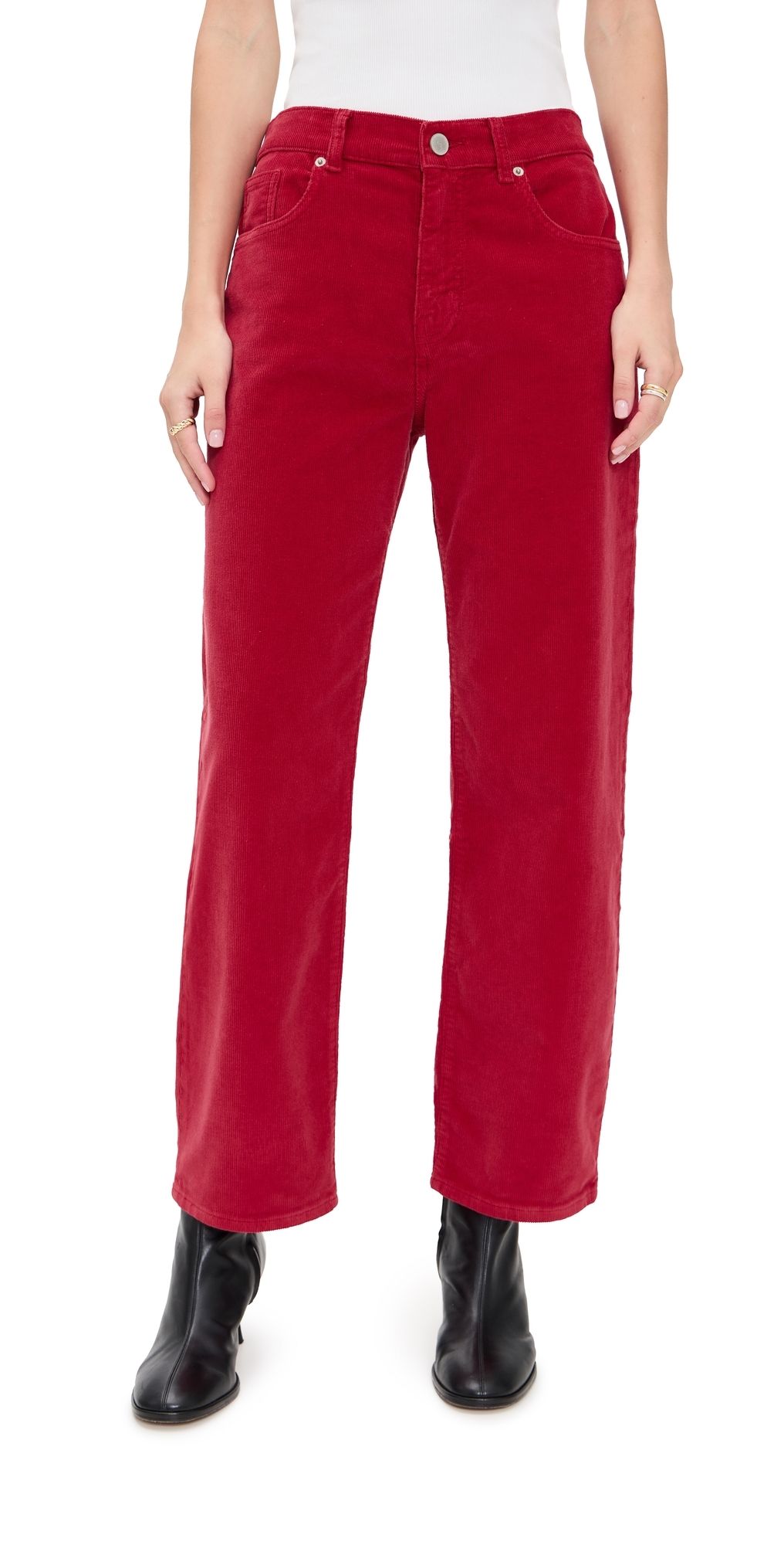 La Ligne The Marilyn Corduroy Pants Red 28