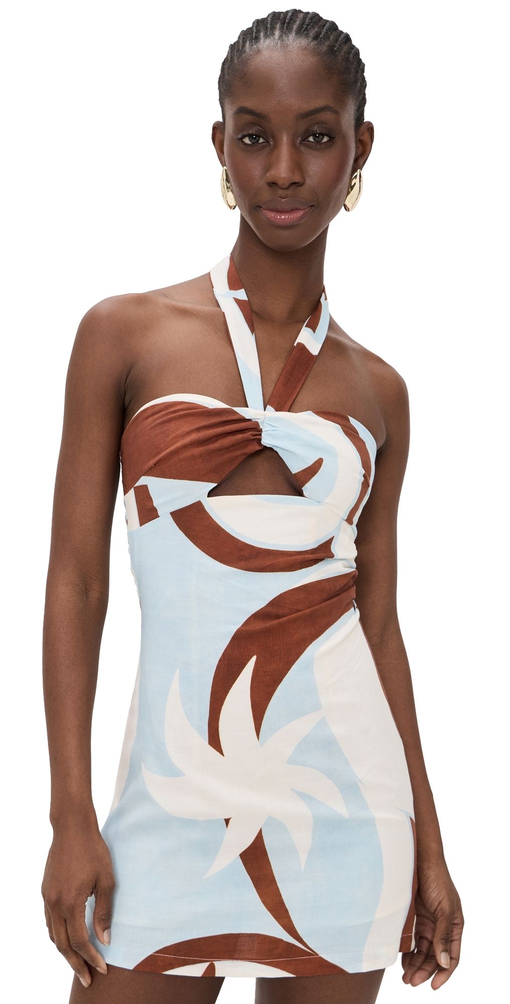 Seven Wonders Rihanna Knot Mini Dress Rina Blue M