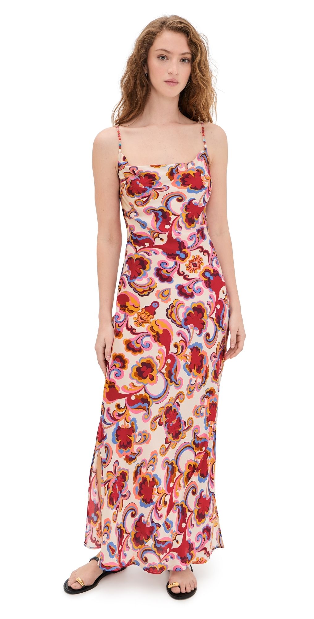 Carolina K Slip Dress Paisley Floral S