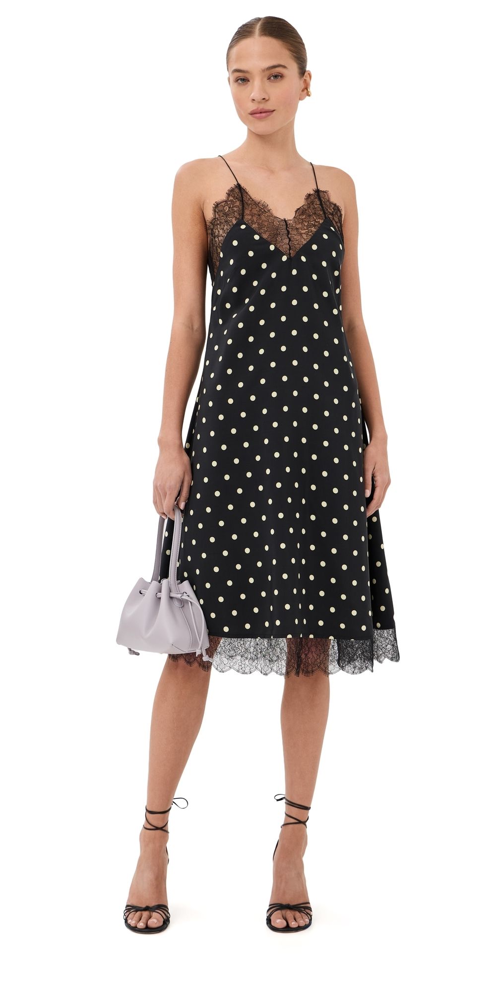 FRANÇOISE Layla Dress Polka Dot Black And White 42