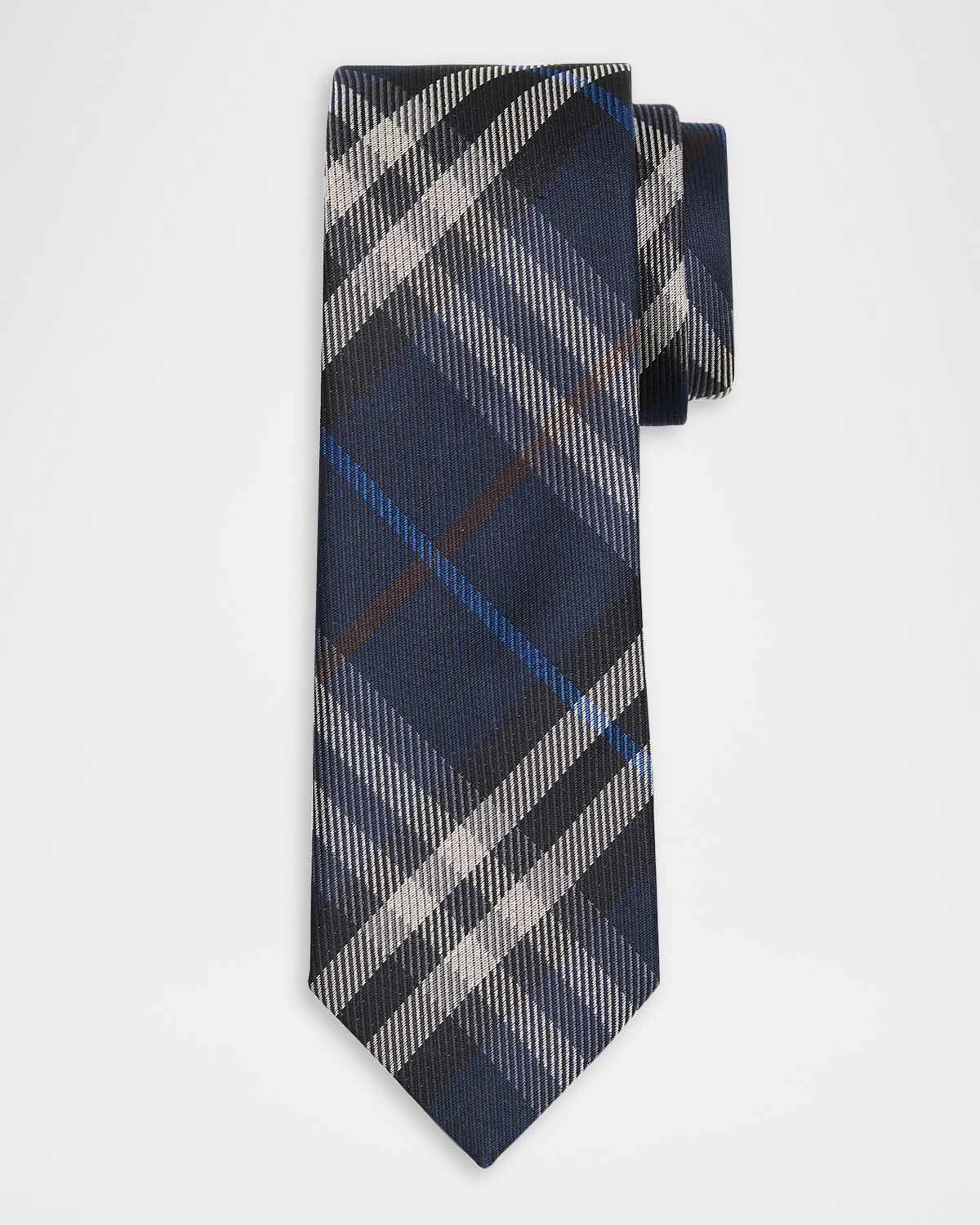 Men & apos;s Check Silk Tie