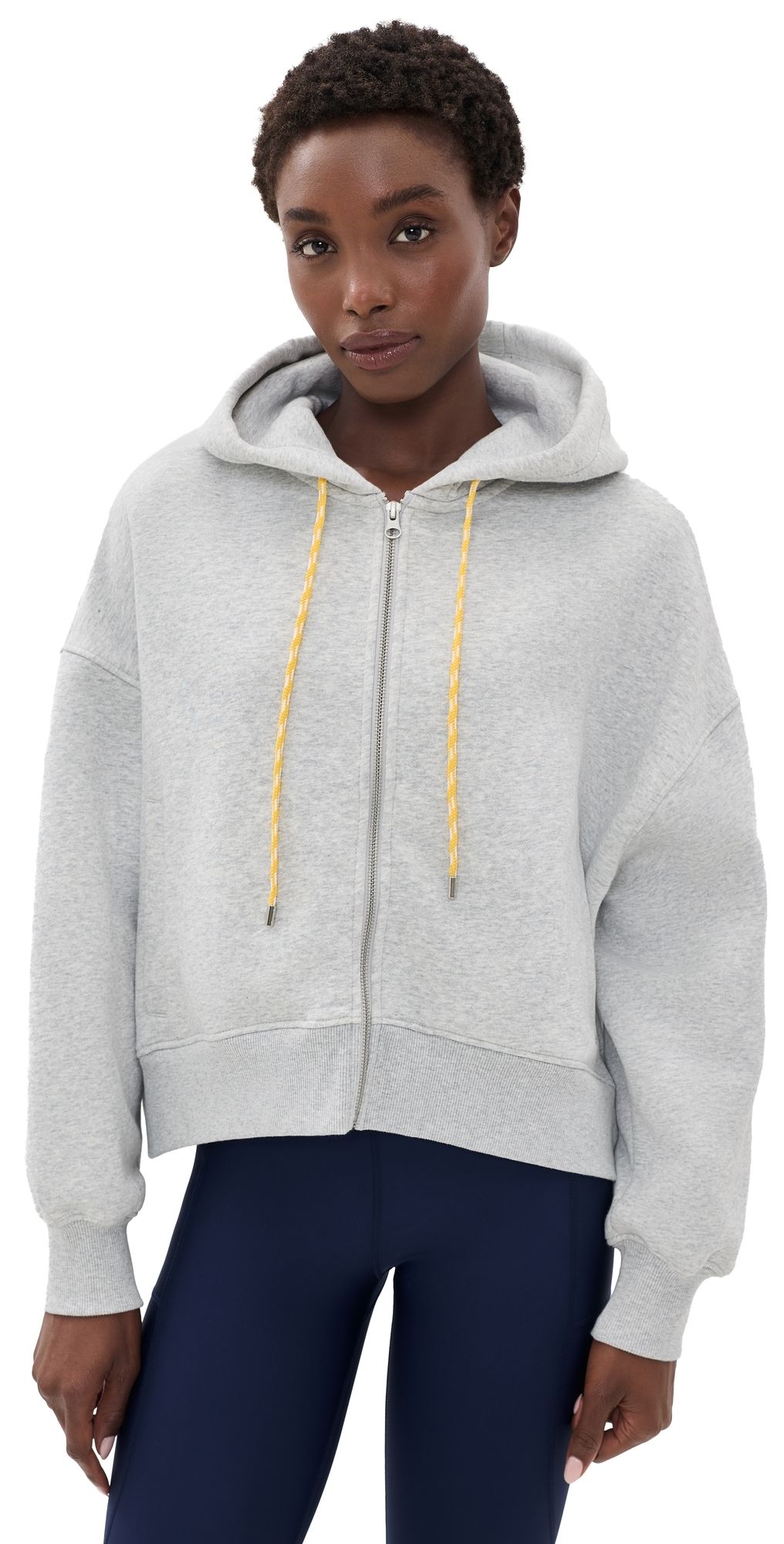 The Upside Jude Cropped Hoodie Grey Marle S