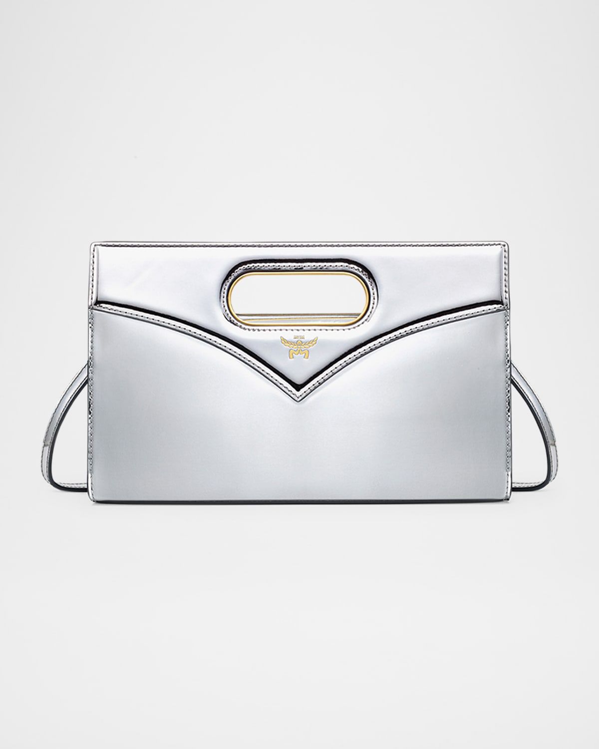 Diamond Metallic Leather Crossbody Bag