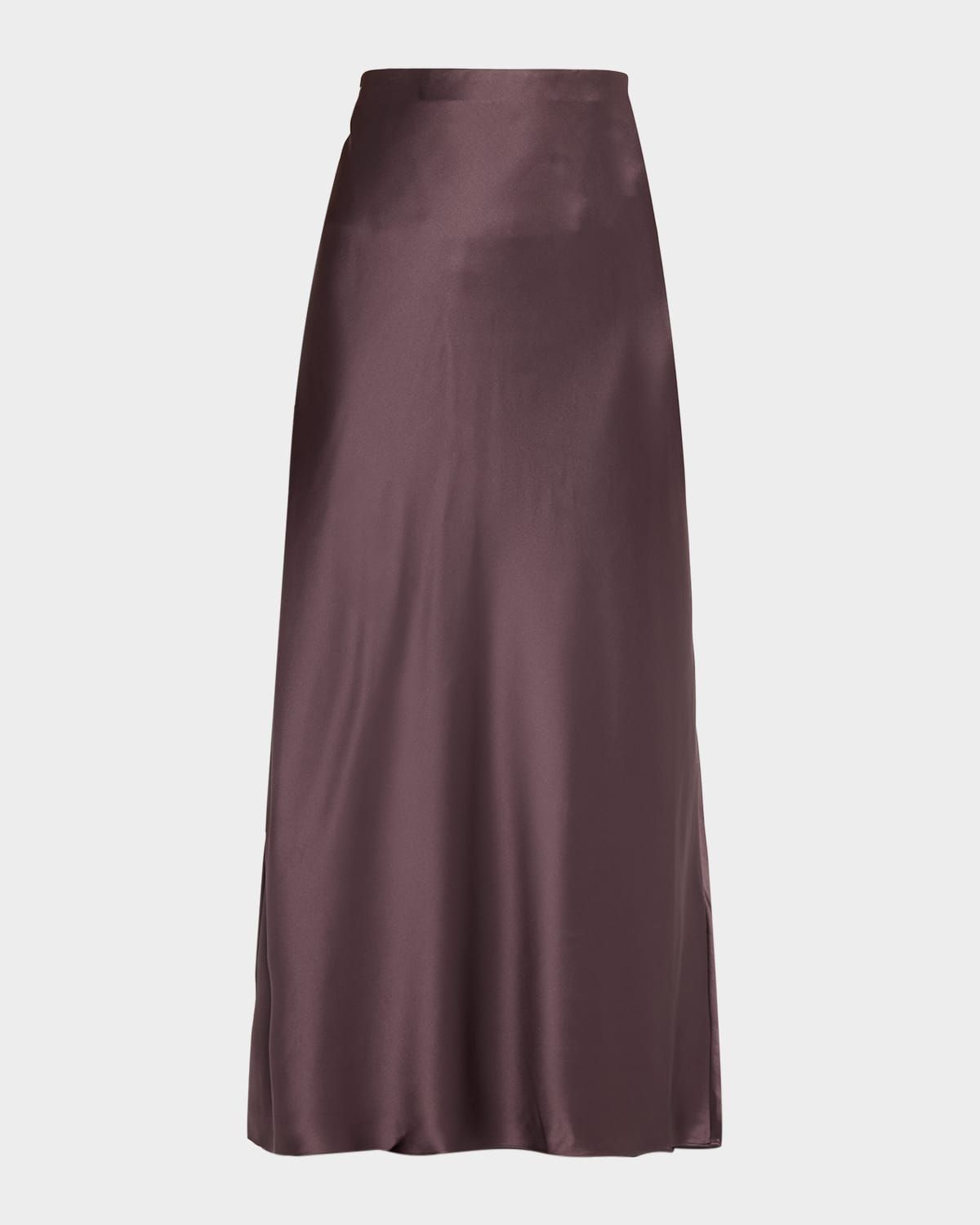 Saskia A-Line Satin Maxi Slip Skirt