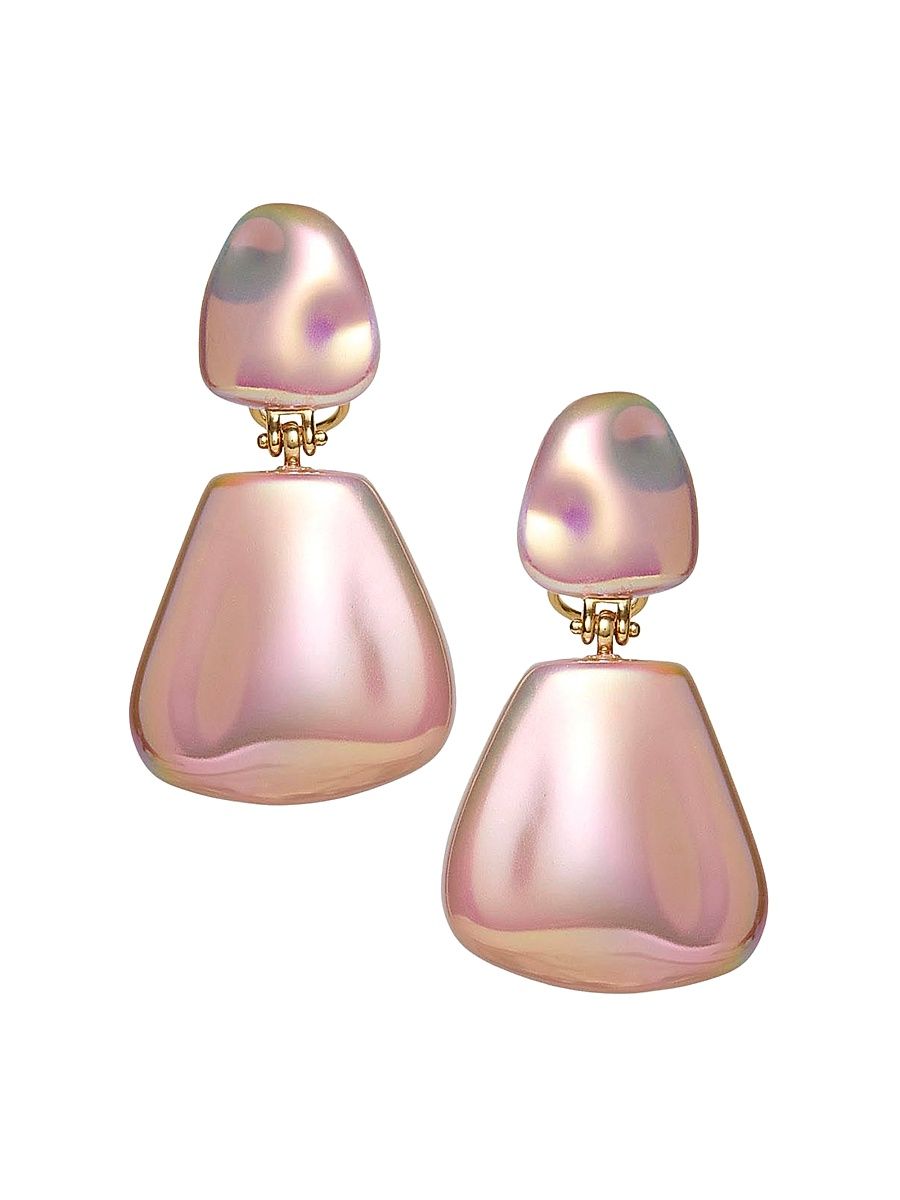 Women's Vera Holographic 14K-Gold-Plated Drop Earrings - Rose