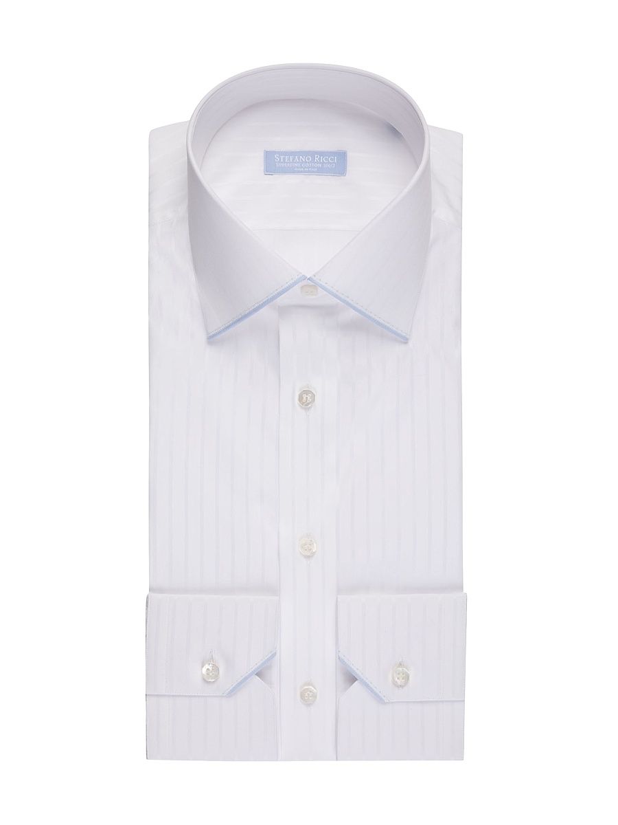 Men's Asti Long Sleeve Shirt - White - Size 18.5