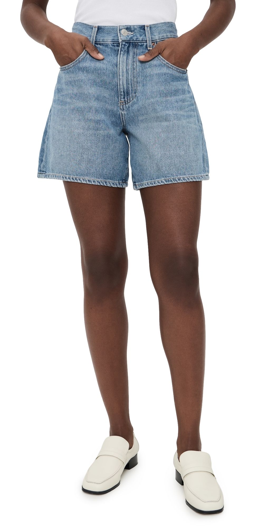 LE JEAN Frida High Rise Shorts Forget Me Not 28