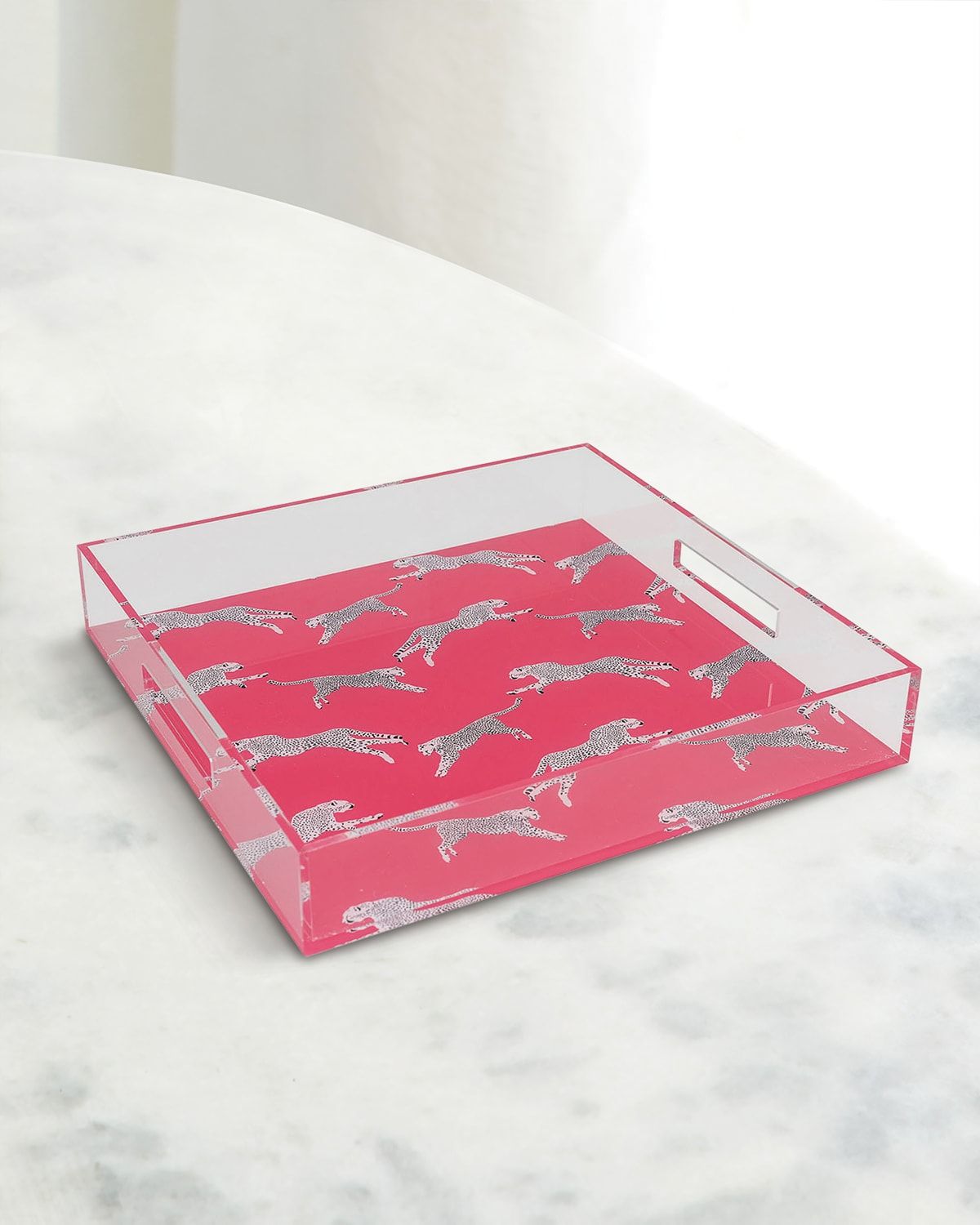Leaping Cheetah Acrylic Tray