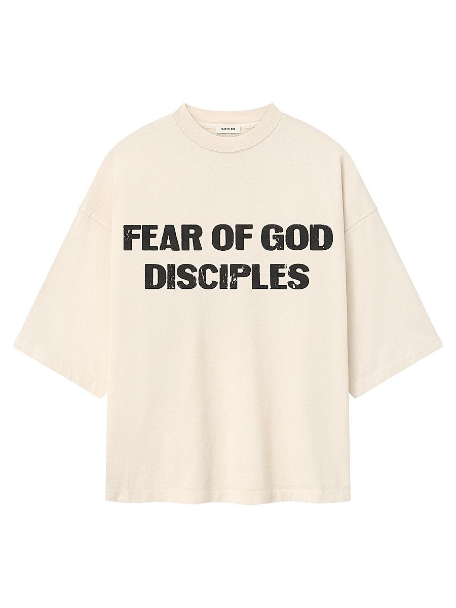 Men's ''Disciple'' Cotton Relaxed-Fit T-Shirt - Oat - Size Small