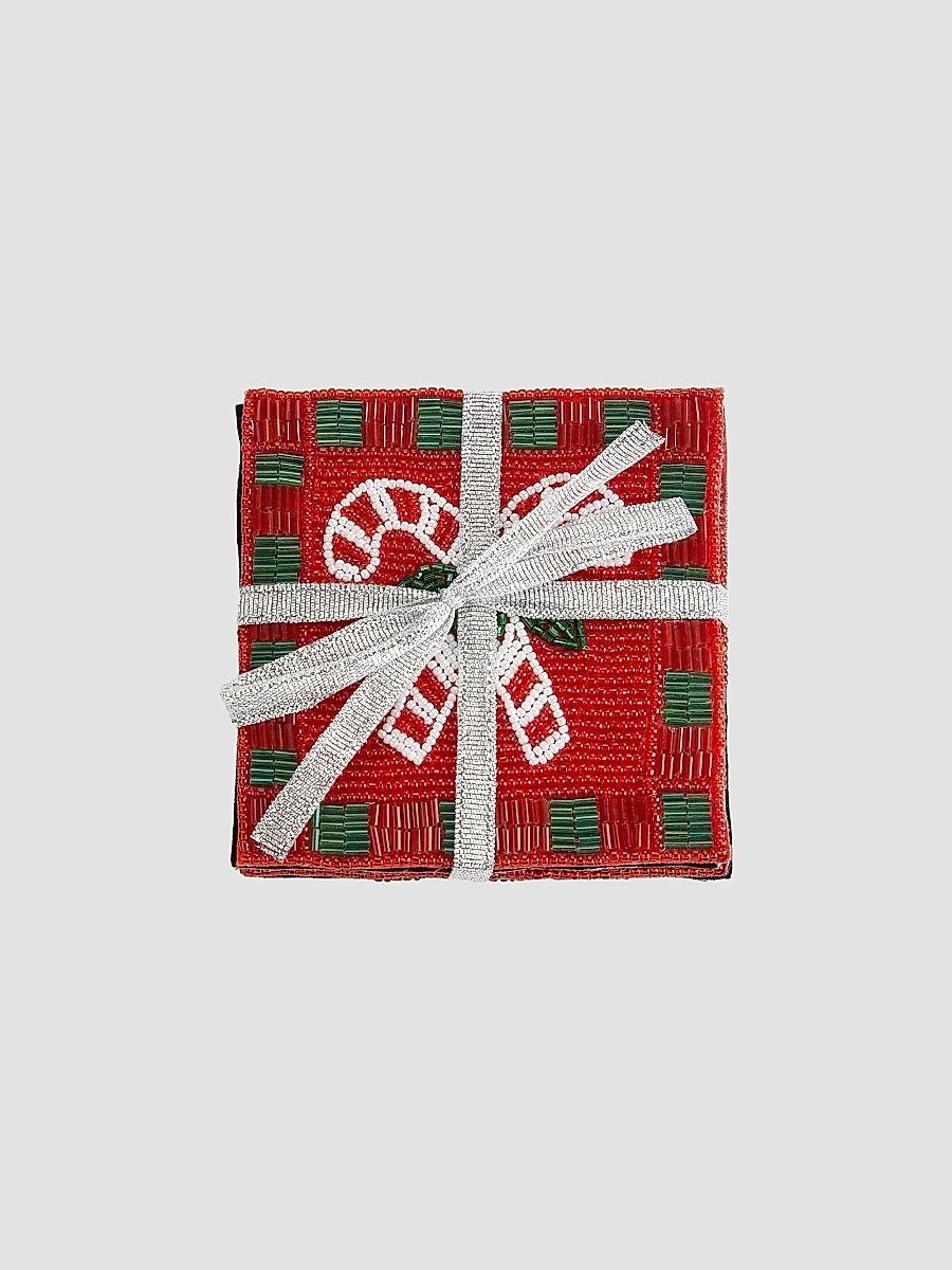 4-Piece Beaded Candy Coaster Set
